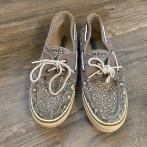 Women’s Sperry Boat Shoes in Animal Print 8.5